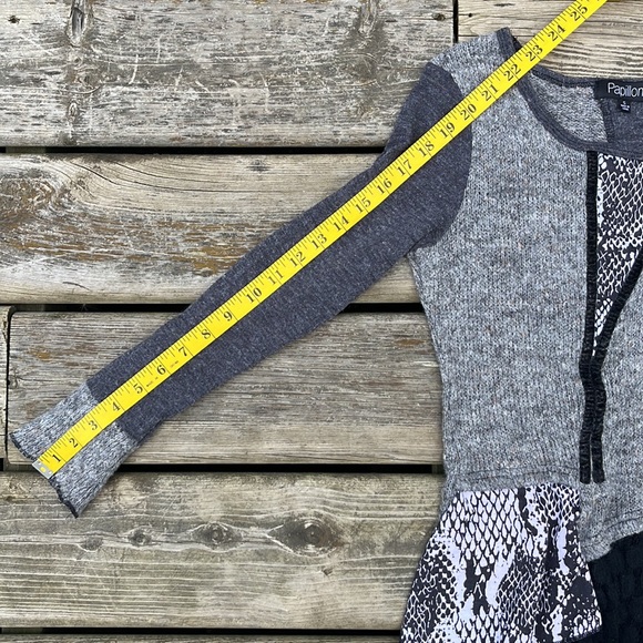 Papillon Patchwork Long Sleeve Dress - Picture 7 of 8